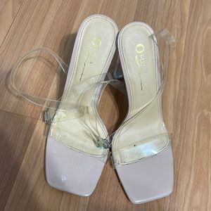 Clear strap heels